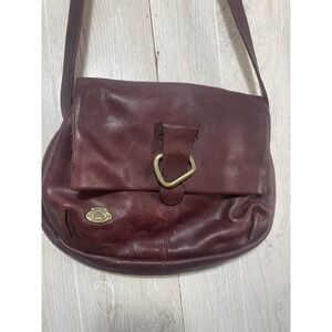 Vintage Etienne Aigner Leather Burgundy Oxblood Crossbody Shoulder Bag Classic